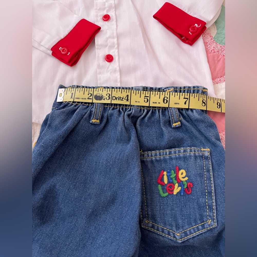 Vintage Little Levis flare denim jeans outfit red tab - Picture 9 of 12